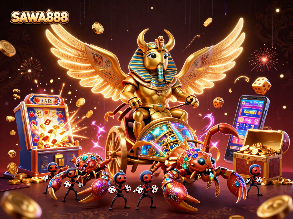 Experience thrilling gameplay at SAWA888 with captivating gaming visuals and rich casino elements.