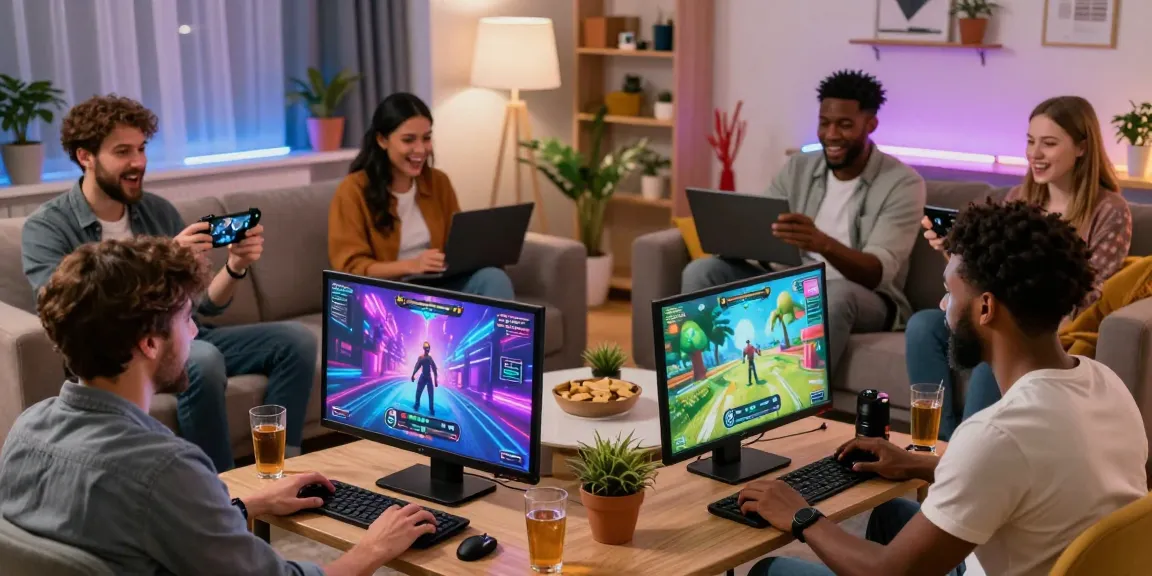 Engaging scene of players enjoying diverse porn games online, focusing on immersive experiences and excitement.