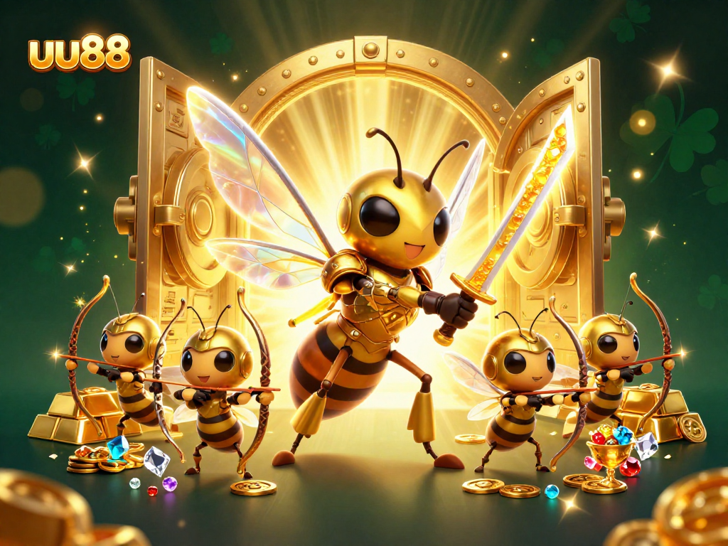 Experience the excitement of uu88 casino with vibrant gaming visuals and immersive golden treasures.