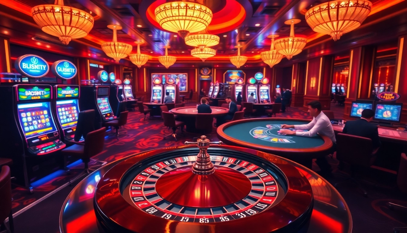 Experience the thrill of gambling at https://suncity.one/ with an exciting casino scene featuring roulette and poker tables.