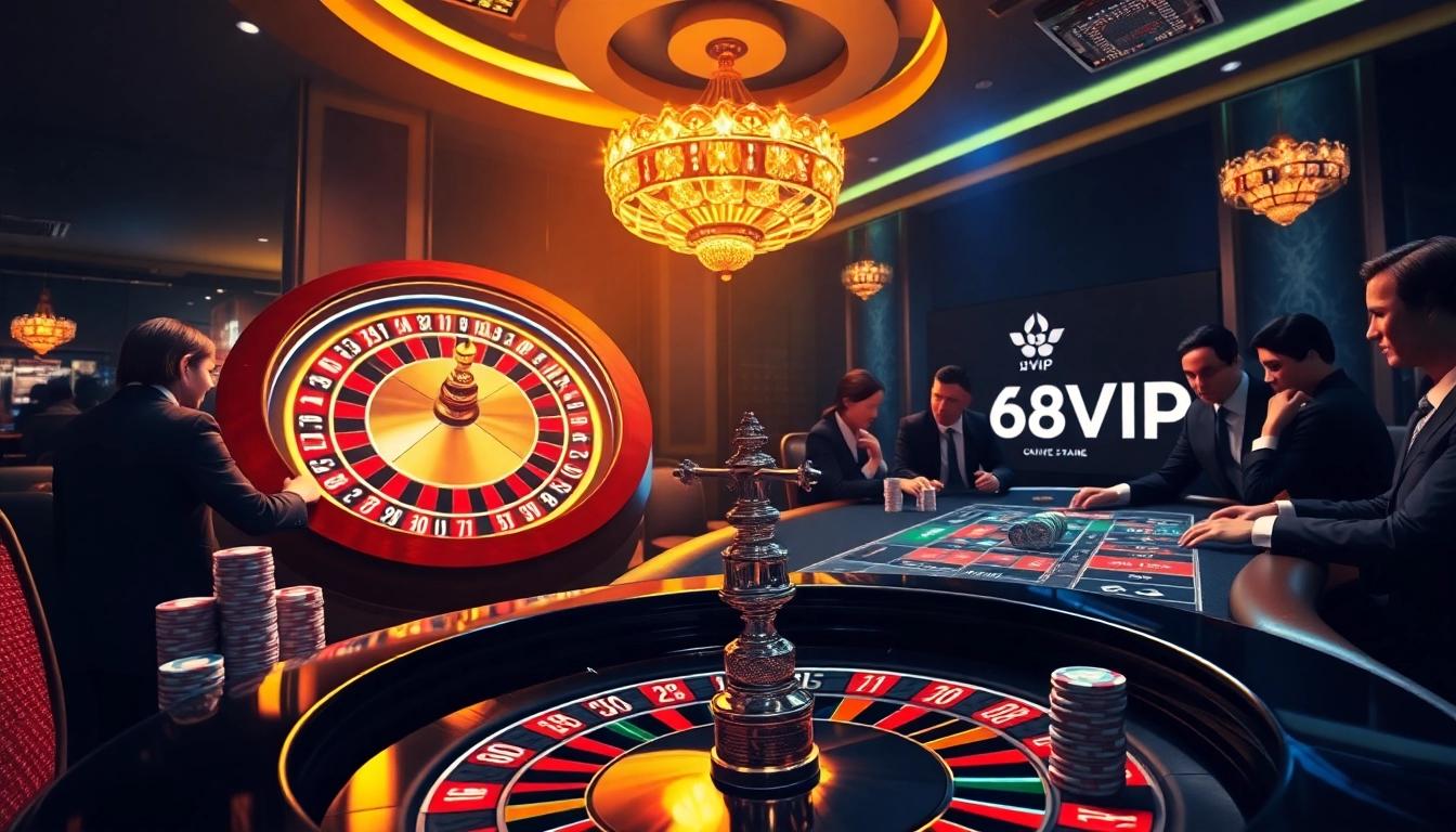 Engaged players strategizing at a luxurious poker table inspired by 68VIP online gambling.