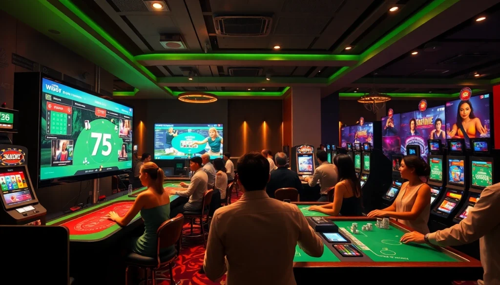 Exciting online casino scene at w88.nyc showcasing players engaging with modern games.