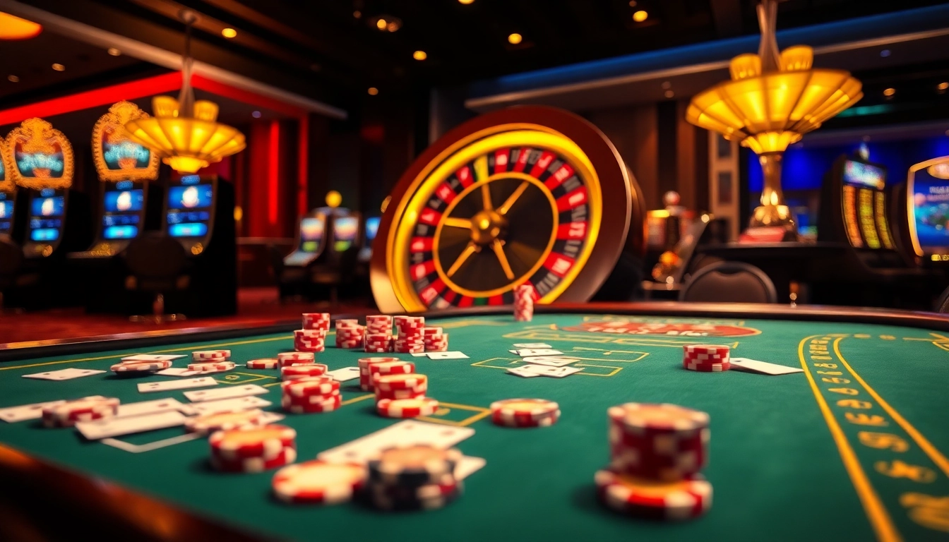 Experience the thrill of TR88 gaming with vibrant casino tables and exciting slot machines.