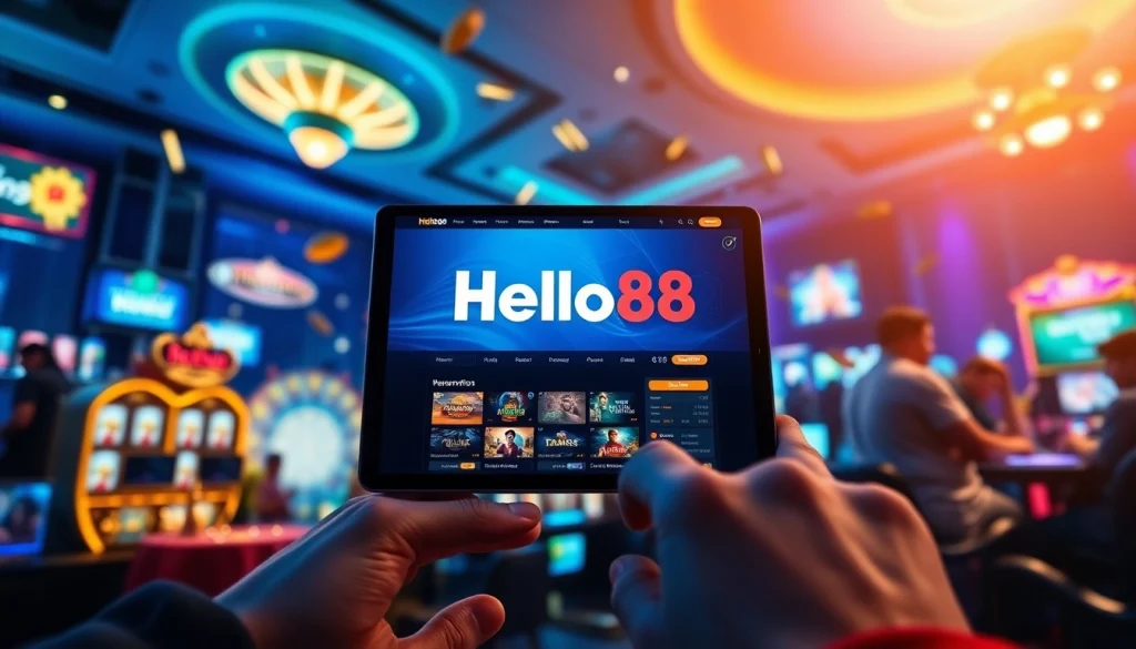 Exciting online gambling experience at hello88win.live with immersive gaming visuals