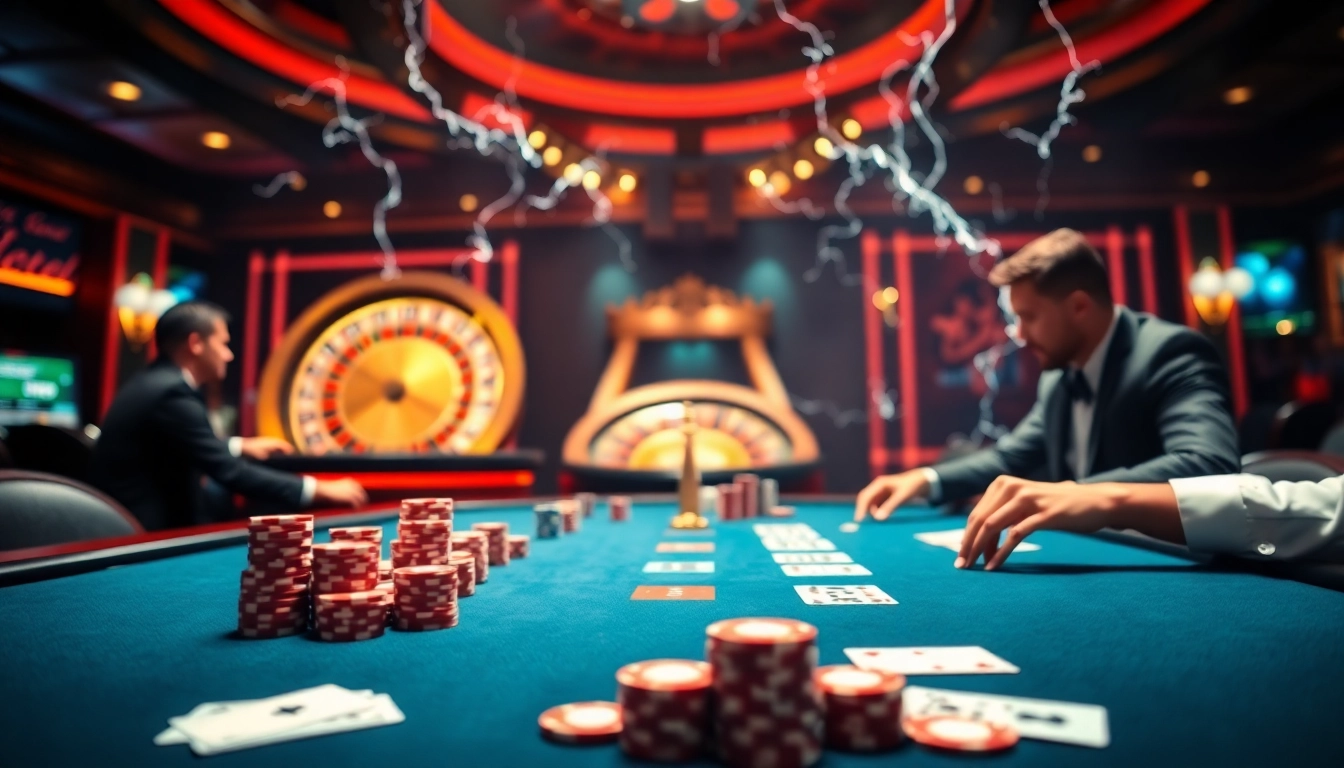 Experience the thrill of km1888b at a stunning casino table with vibrant games.