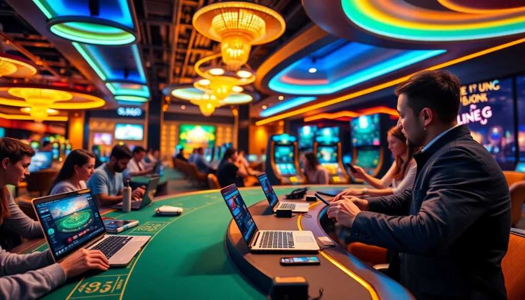 Experience the thrilling atmosphere of S666.nyc, the top online gambling platform, with vibrant gaming action and engaging users.