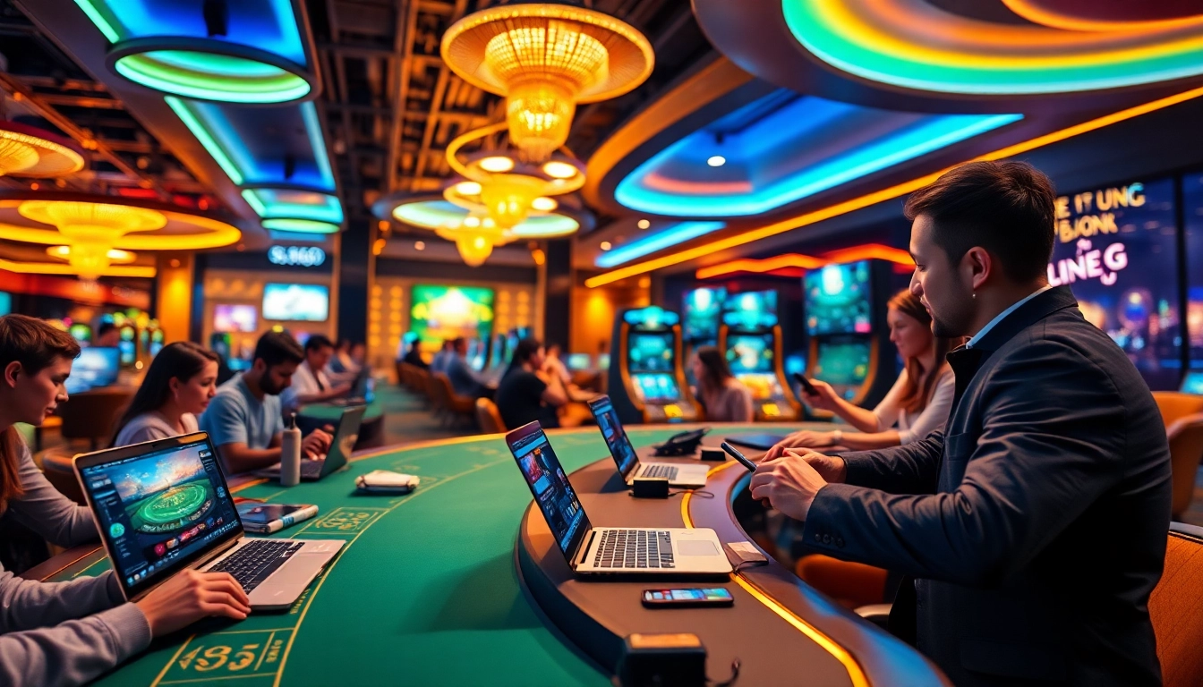 Experience the thrilling atmosphere of S666.nyc, the top online gambling platform, with vibrant gaming action and engaging users.