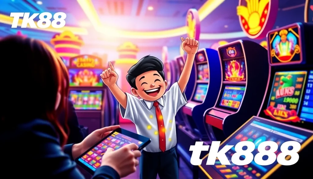 Engaging online gambling at tk88win.live with vibrant casino games and player excitement.