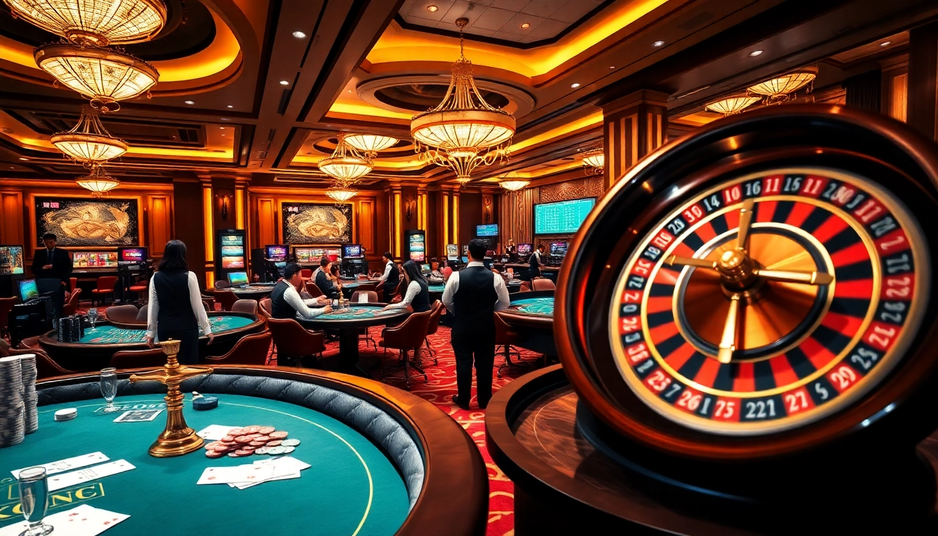 Experience the thrill of gaming at a trusted trang cá cược uy tín casino, featuring engaging tables and vibrant atmosphere.