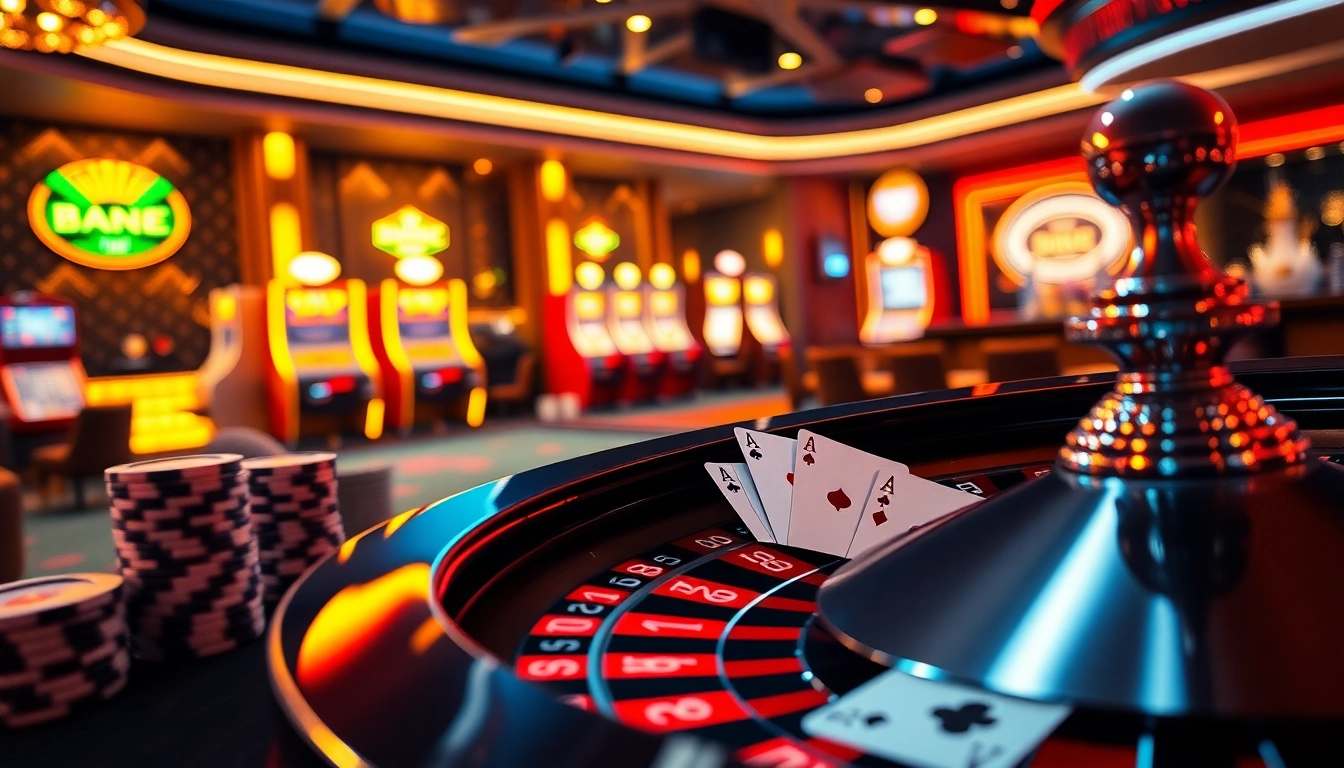 Experience the thrill of gambling with 399W in a luxurious casino environment filled with poker chips and roulette.