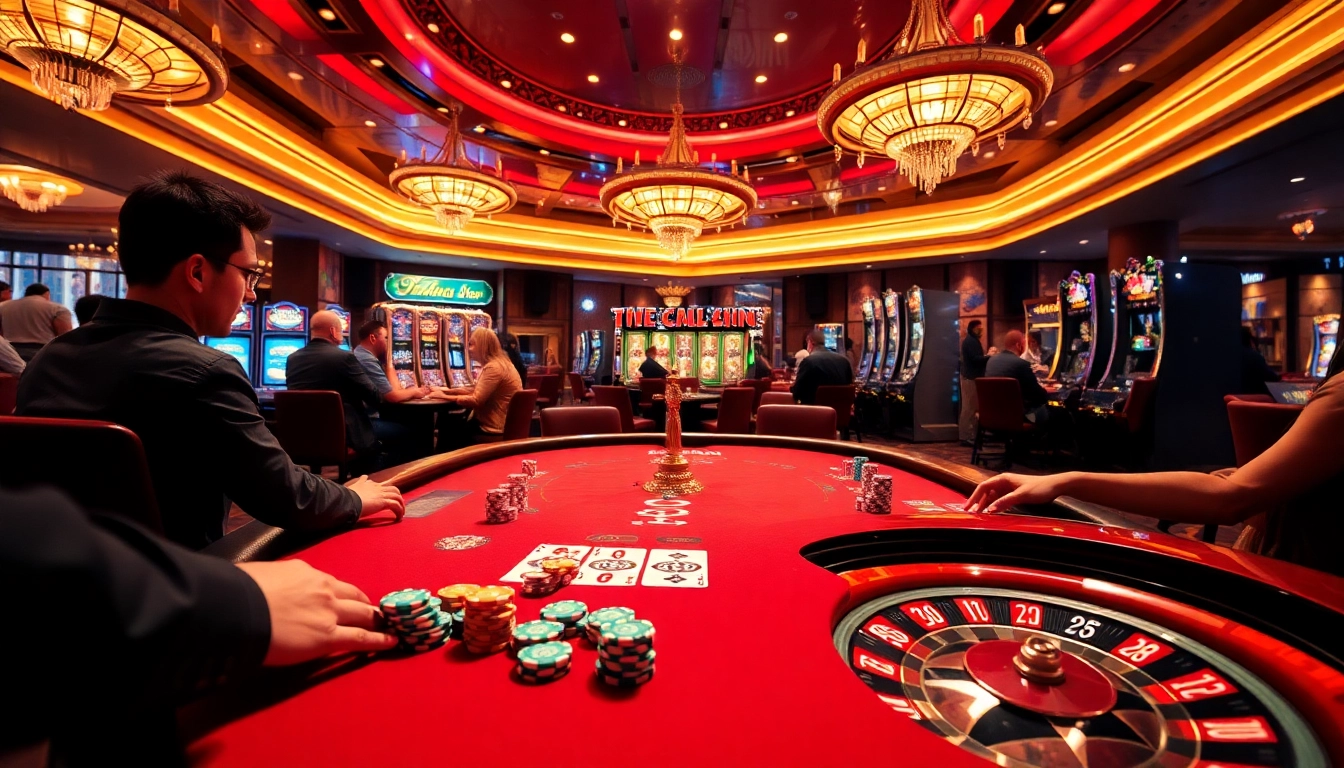 Enhance your strategies with the game 98win at a vibrant casino table featuring poker and blackjack.