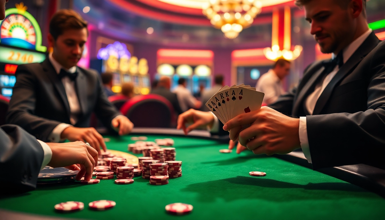 Experience the thrill of gaming at 23win with luxurious poker gameplay and vibrant casino atmosphere.