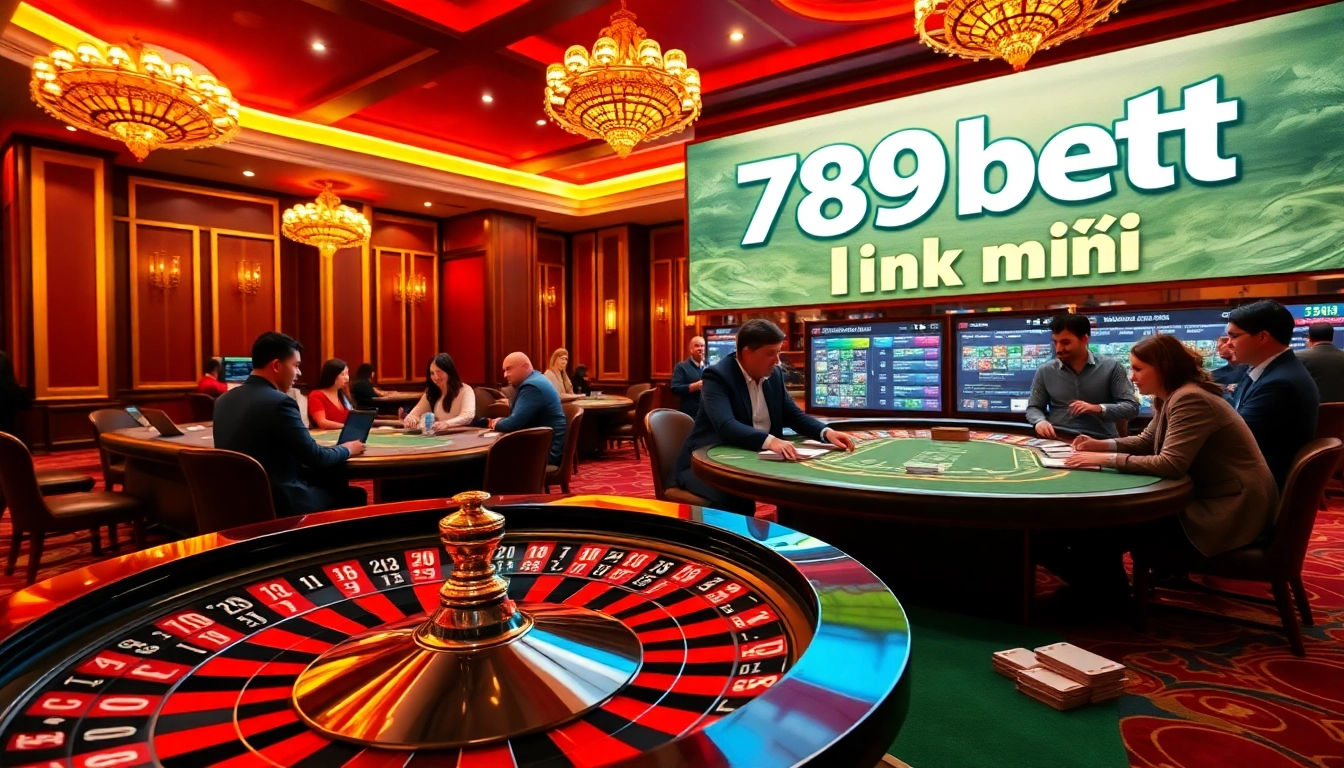 Experience the excitement of gambling with 789bet link mới at a luxurious casino table.