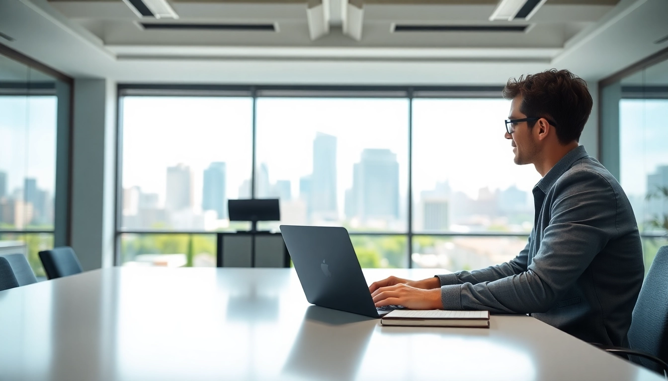 Person envisioning their Ideal career in a bright, modern office setting.