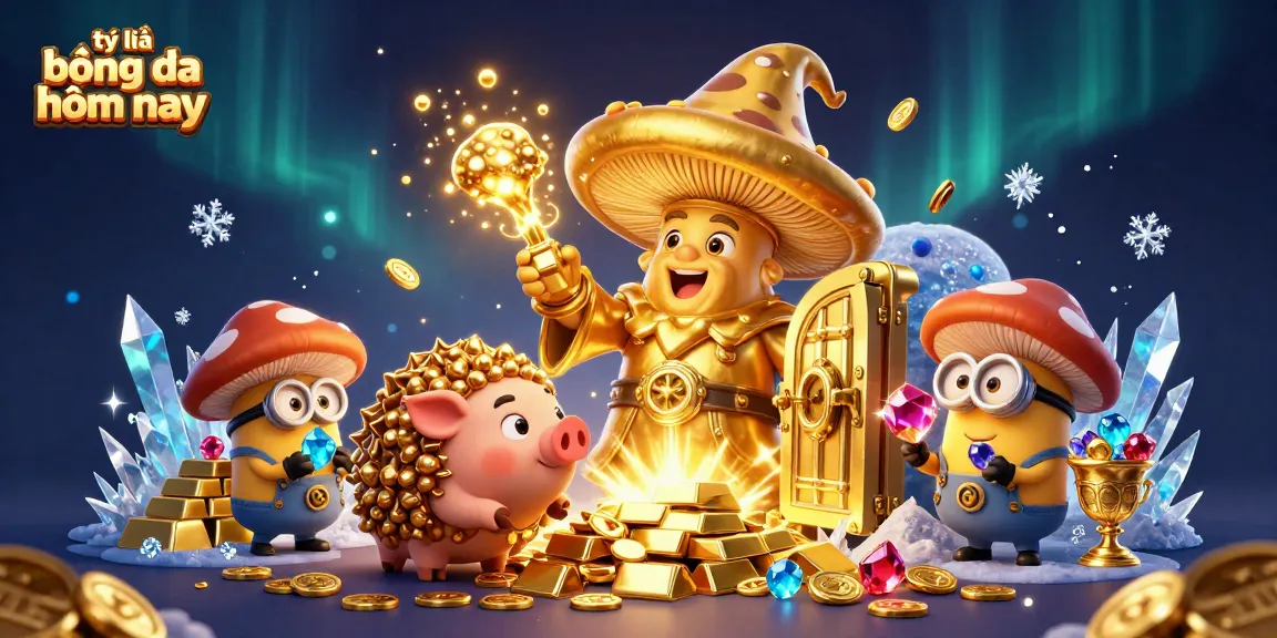 Engage in online betting with tỷ lệ bóng đá hôm nay amidst golden treasures and dynamic characters.