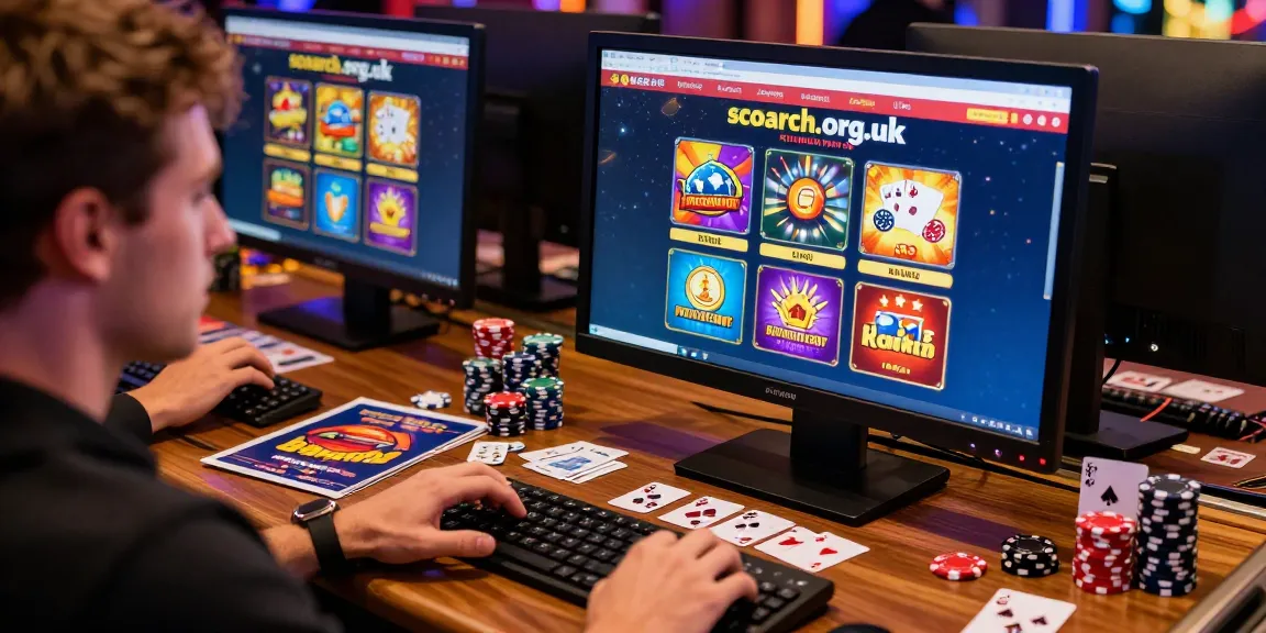 Player enjoying credit card casinos at scoarch.org.uk with exciting games and bonuses.