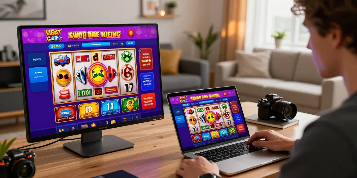 Bright online gaming experience showcasing credit card casinos on being-there.org.uk with animated slot reels and engaged players.