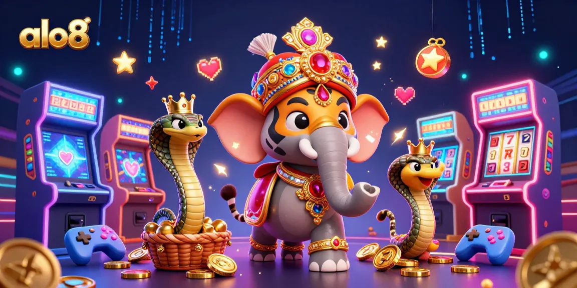 Experience the excitement of alo8 with our captivating gaming scene featuring vibrant slot elements and engaging characters.