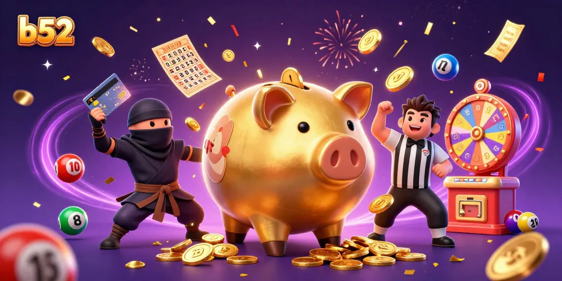 Experience thrilling wins with a b52 golden piggy bank and games in this exciting casino scene.
