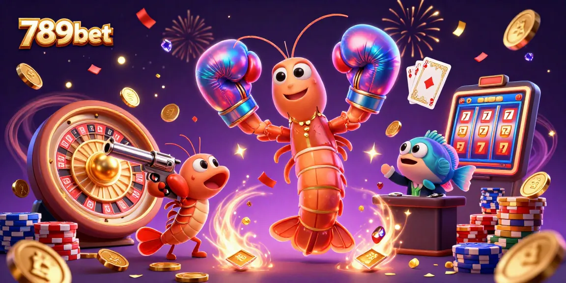 Engage with 789bet's vibrant gaming world featuring playful characters and thrilling casino elements.