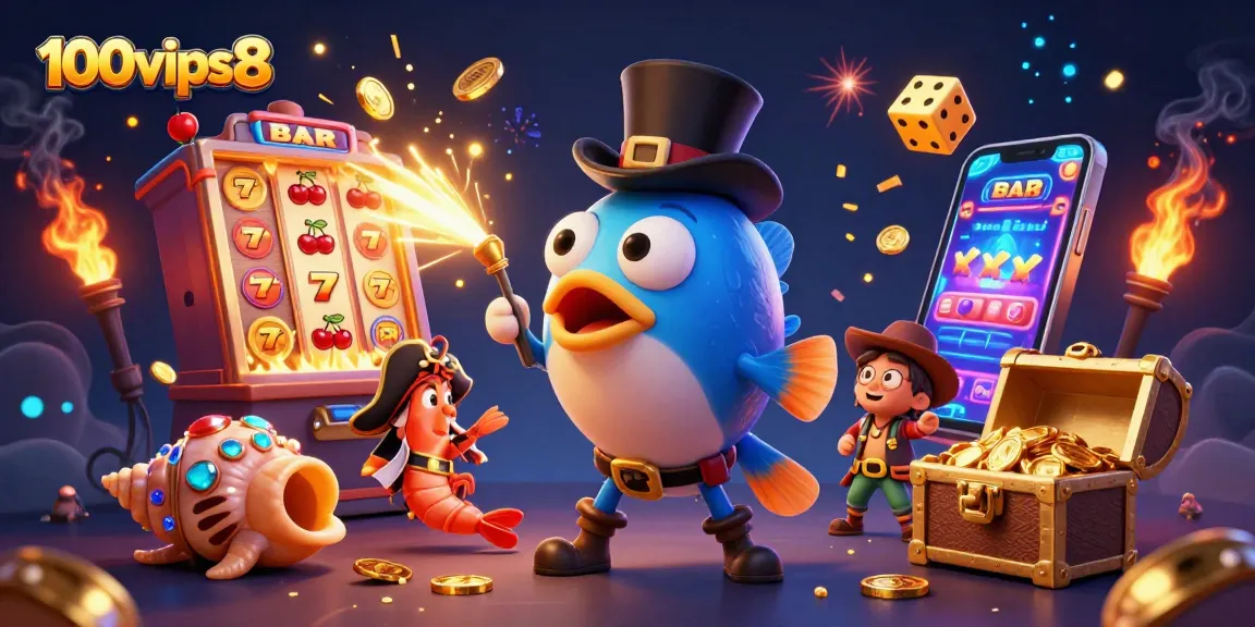 Spin the reels with 100vips8's exciting casino games featuring vibrant characters and dazzling jackpots.