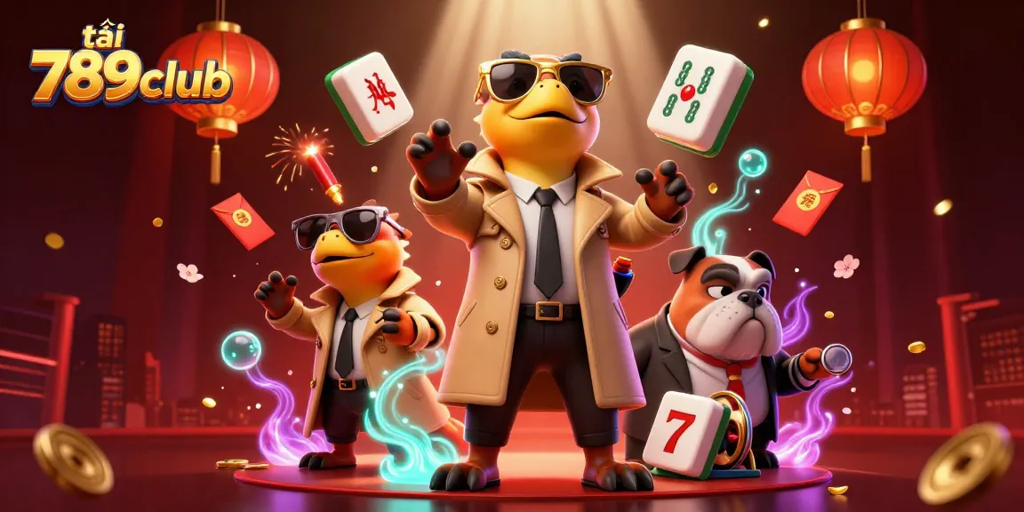 Experience excitement at tải 789club with raptors in a trench coat entering a VIP casino lounge.