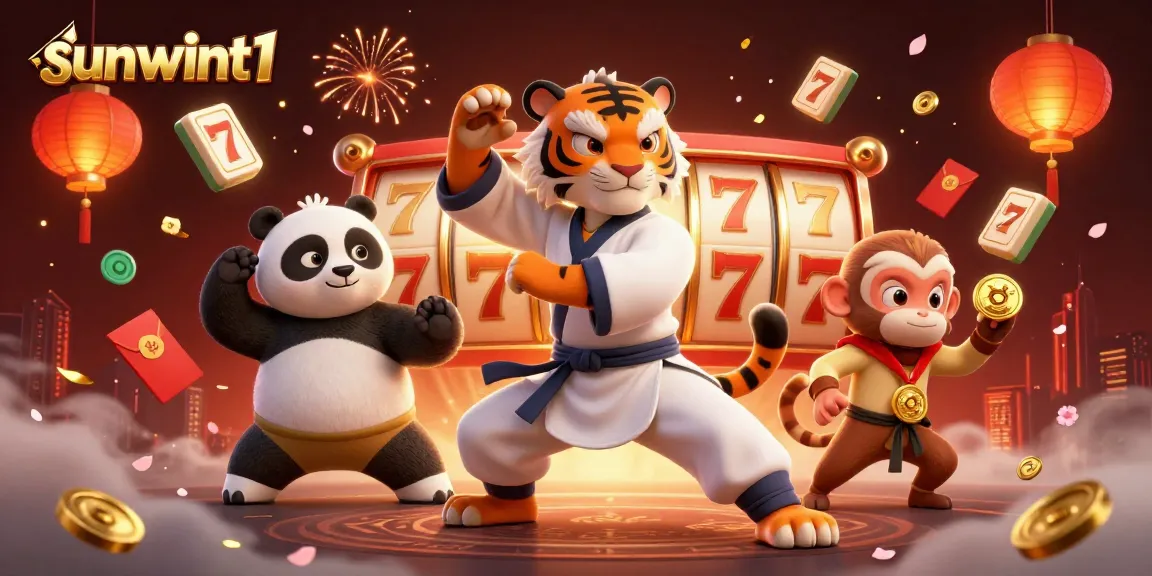 Win big with sunwint1's thrilling slot experience featuring vibrant casino elements and cartoon characters.