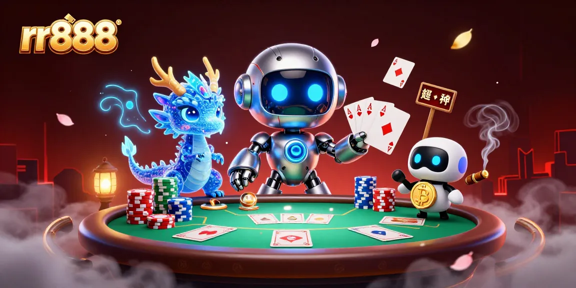 Engage with the thrilling world of rr888 while enjoying a dynamic poker scene featuring unique characters.